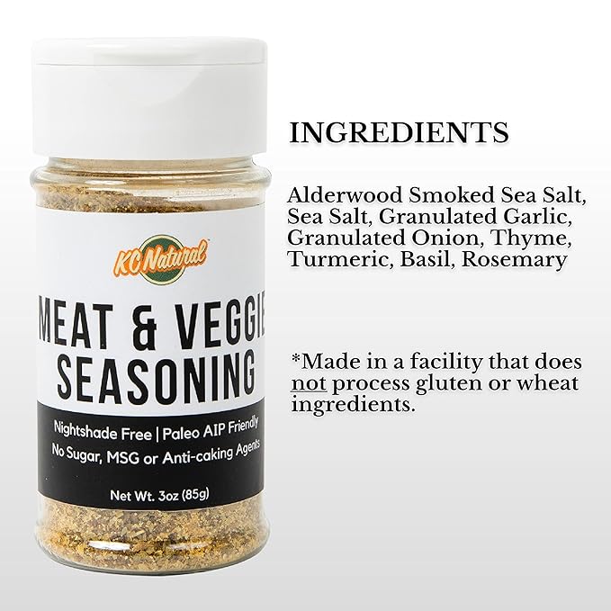 KC Natural - Paleo AIP Seasoning and Salt Bundle (3 Pack) - Mastodon Rub (2.5 oz) Seasoned Sea Salt (2.5 oz) All Purpose Seasoning (2.5 oz)