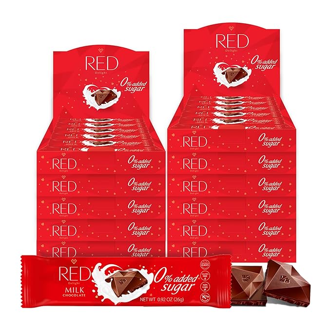 RED Delight®™ Milk Chocolate 12 Count Box of Grab N Go Travel Size Bars (0.92 Ounces Each) (11 Boxes - Total of 132 Bars)