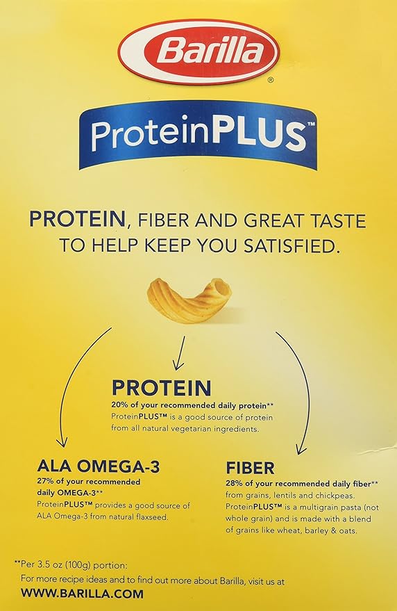 Barilla Protein Plus Pasta Elbows 14.5 Ounce(Pack of 8)