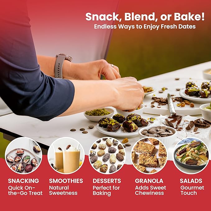 We Got Nuts 4 Pounds Of Dates Pitted (64oz) No Added Sugar Non GMO Kosher CertifiedHealthy Snack for Kids &amp Adults