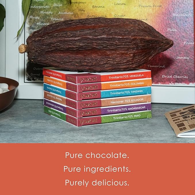 Domori Trinitario Bundle | Vegan Soy Free Gluten Free | 1.8oz Bars 6-Pack