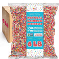 Bulk Sprinkles Dye Free - 6 Pounds - All Natural Sprinkles - Rainbow Sprinkle Mix - Bulk Jimmies Topping for Cakes Cookies Ice-cream