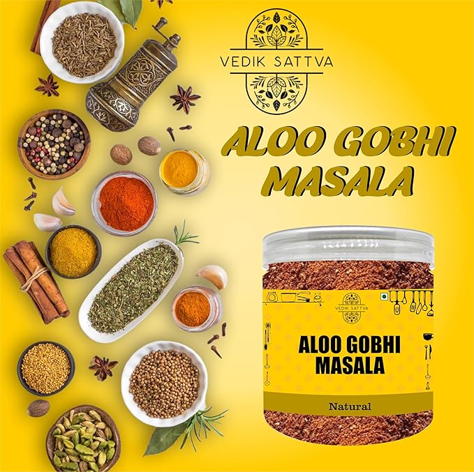 Vedik Sattva Natural Aloo Gobhi Masala 7.05 OZ / 200 GM | Pack Of 1 Box