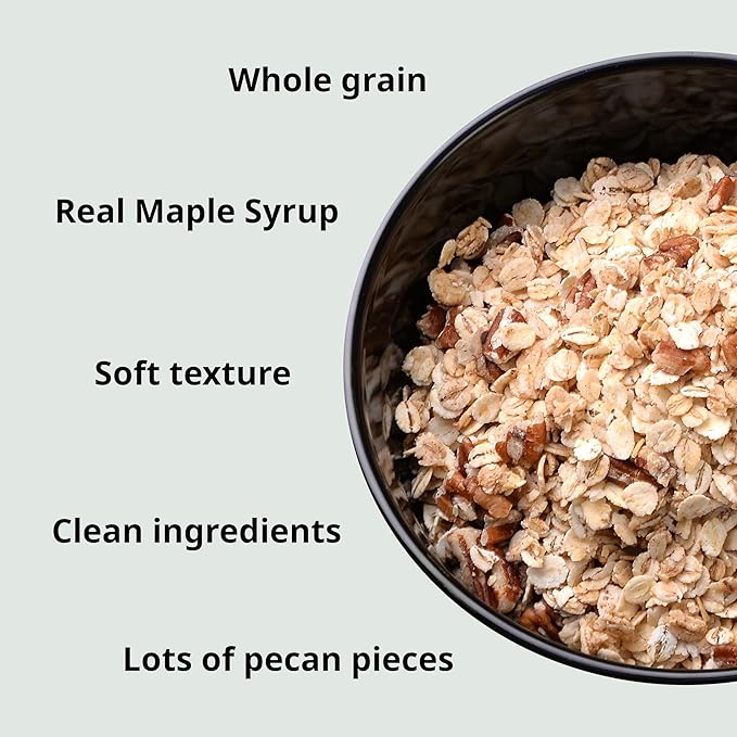 Burl Barley Granola Maple Syrup &amp Pecan Granola 1 lb 3 Pack Whole Grain Barley Cereal Rolled Barley Grain Sweetened with Real Maple Syrup