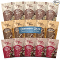 Dozy Oats Overnight Oatmeal Packets Chocol'oat Lover’s Variety Box with Rolled Oats Chia Seeds and Date Powder. Gluten-Free Natural Source of Protein and Fiber 15-Pack