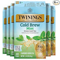 Twinings Mint Green Cold Brew Iced Tea Bags 20 Count (Pack of 6) Unsweetened Flavoured Green Tea Caffeinated 120 Teabags