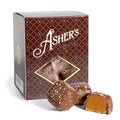 Asher's Chocolates Chocolate Covered Sea Salt Caramels Gourmet Sweet and Salty Candy Small Batches of Kosher Chocolate Family Owned Since 1892 (12 oz Milk Chocolate)