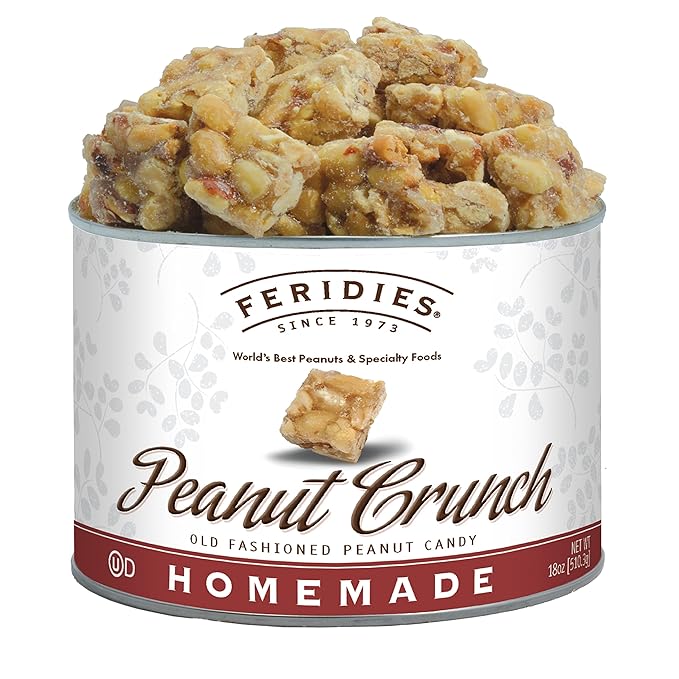 FERIDIES Gourmet Peanut Squares Peanut Crunch 18oz CAN