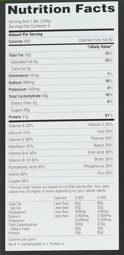 MET-Rx Big 100 Protein Bar Meal Replacement 30G Protein Gluten Free Crispy Apple Pie 3.52 oz. ea 8 Count (Packaging May Vary)
