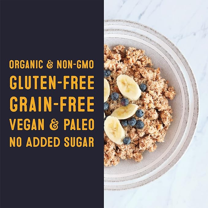 Wella Cereal Oatmeal Alternative Gluten-Free Breakfast Hot Cereal Grain-Free Paleo Organic Vegan High Protein Superfood Plant-Based Non-GMO Low in Net Carbs Single-Serve Packets Pumpkin Spice Fl