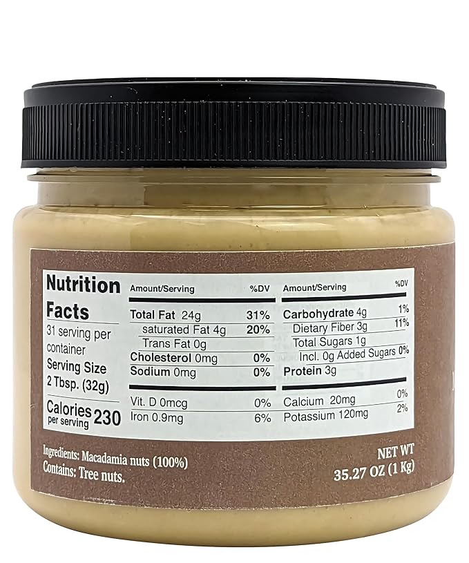 Nutural World - Crunchy Macadamia Nut Butter (35oz)