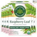 Traditional Medicinals Organic Raspberry Leaf Tea Supports Healthy Pregnancy and Soothes Menstrual Cramps (Pack of 6) - 96 Tea Bags Total
