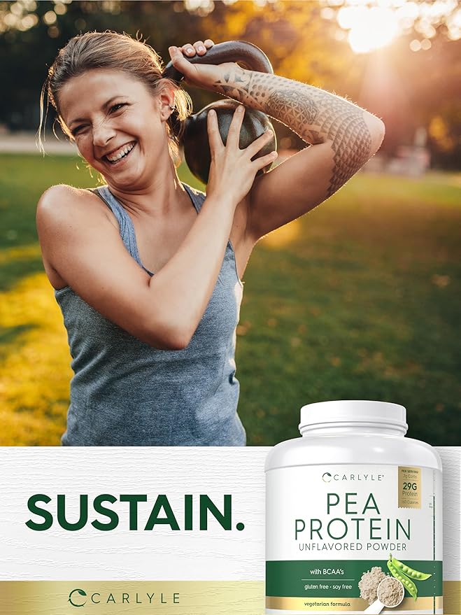 Carlyle Pea Protein Powder 7lb | Unflavored | 29G Protein | for Men and Women | Vegetarian Non-GMO Gluten and Soy-Free