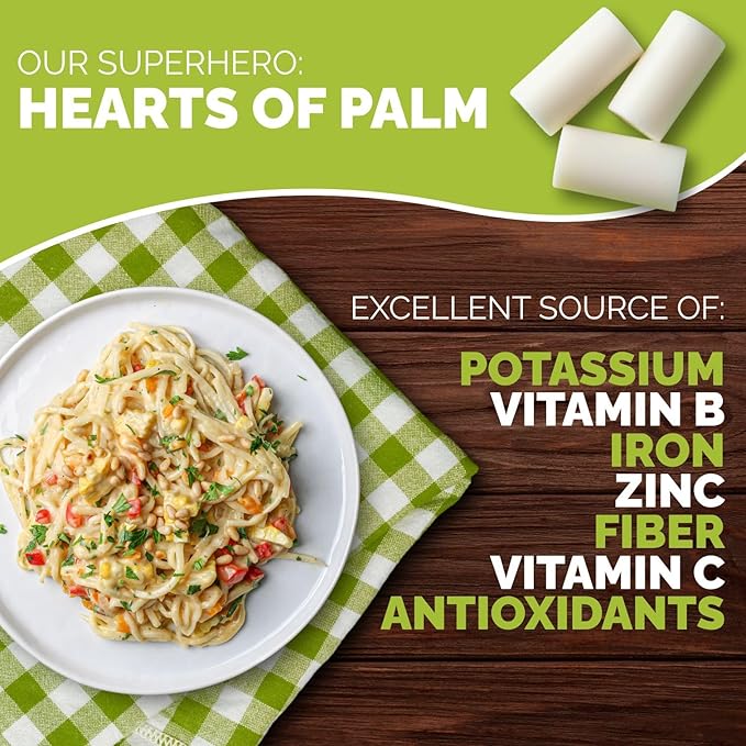 Palmini Linguine Pasta | Low-Carb Low-Calorie Hearts of Palm Pasta | Keto Gluten Free Vegan Non-GMO Plant Based Healthy Noodles | As Seen on Shark Tank |(12 Ounce - Pack of 6)