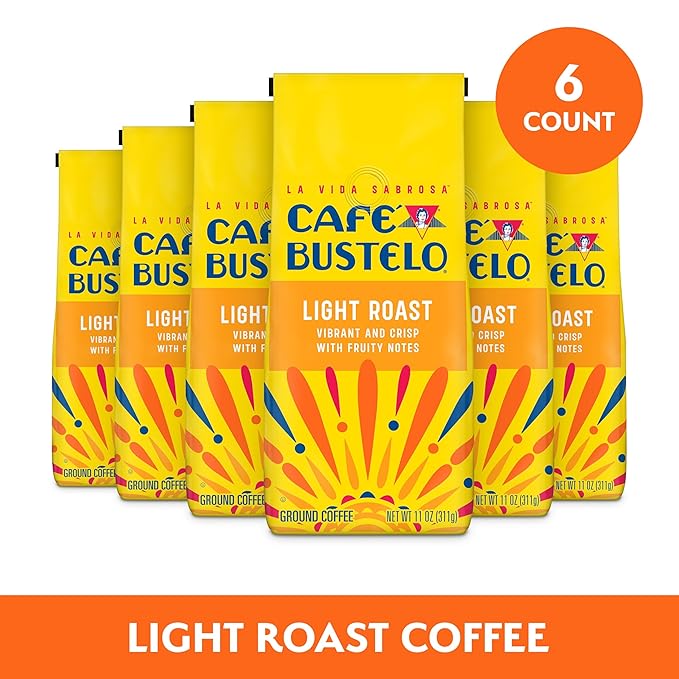 Café Bustelo Light Roast Ground Coffee 11-Oz. Bag (Pack of 6)