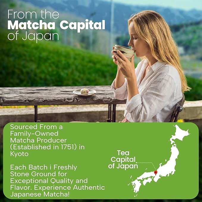 Matcha Wellness Superior Culinary Grade Organic Matcha Powder – 3.5oz Authentic Japanese Green Tea Powder from Kyoto – Perfect for Matcha Lattes No Additives Unsweetened
