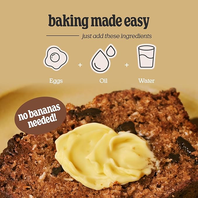 Cravings by Chrissy Teigen Banana Bread Mix - Just Add Eggs Oil Water - Banana Cake or Banana Muffin Mix (Pack of 3)