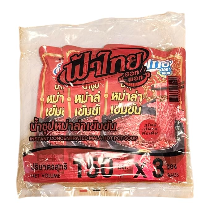AquaNation Listing For Fa Thai Concentrated Mala Hot Pot Soup Base – Authentic Sichuan Spicy &amp Numbing Flavor | Bold &amp Aromatic Broth for Hotpot BBQ Sukiyaki &amp More | 5.07 Fl oz (150ml)