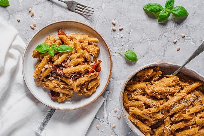 EXPLORE CUISINE Organic Red Lentil Penne - High Protein &amp Fiber Gluten Free Pasta Easy to Make - Organic Non GMO - 24 Total Servings 8 Ounce (Pack of 6)