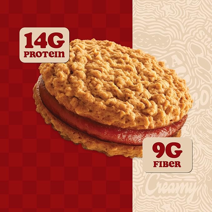 Redefine Foods Oatmeal Protein Pie Peanut Butter &amp Jelly - 8 Count - 14g of Protein Per Serving - Non-GMO
