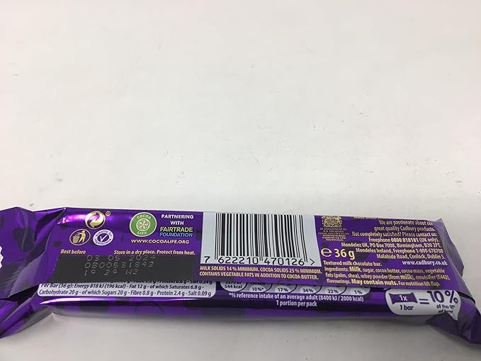 Cadbury Wispa Chocolate Bar 36g (Pack of 12)