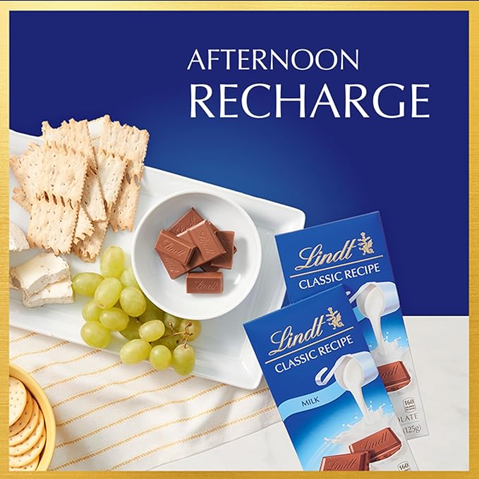 Lindt CLASSIC RECIPE Milk Chocolate Candy Bar Milk Chocolate 4.4 oz.