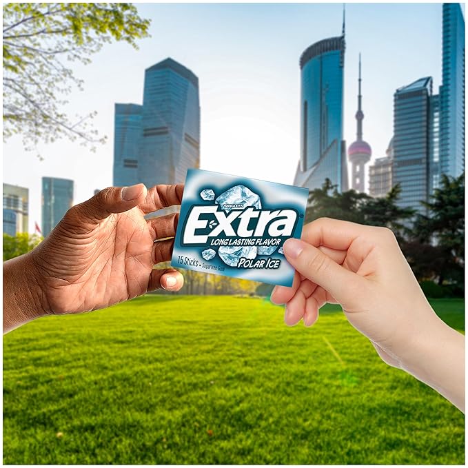 EXTRA Polar Ice Gum Sugar-Free 8 Ct/Box Pack of 6 (48 Count Total) Bulk Mint Gum