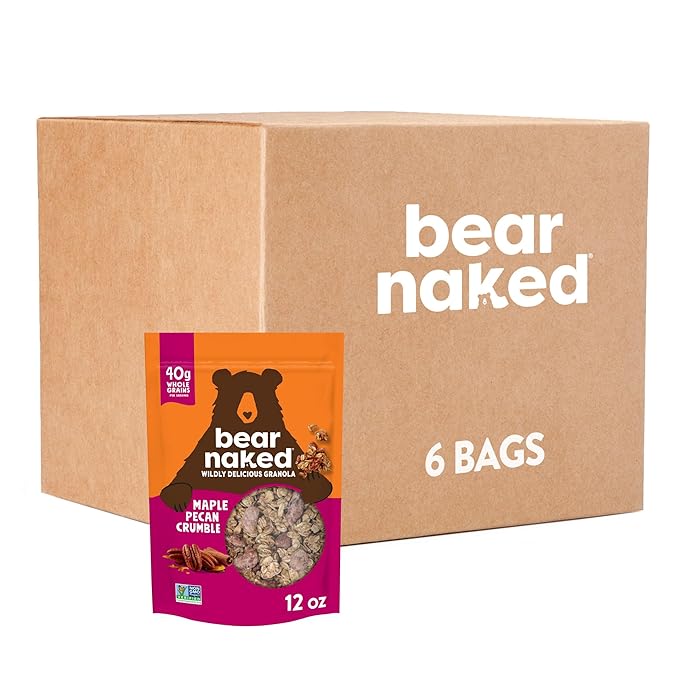 Bear Naked Granola Maple Pecan Non-GMO Project Verified and Kosher Dairy 4.5lb Case (6 Count)