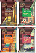 Tuscanini Dark Chocolate Variety Pack – 4 Flavors 3.5oz Bars | Imported from Italy | Vegan Gluten Free Dairy Free | Dark &amp Smooth Almond Cacao Nibs 76% Extra Dark | Gourmet European Chocolat