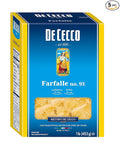 De Cecco Semolina Pasta Farfalle No.93 1 Pound (Pack of 5)