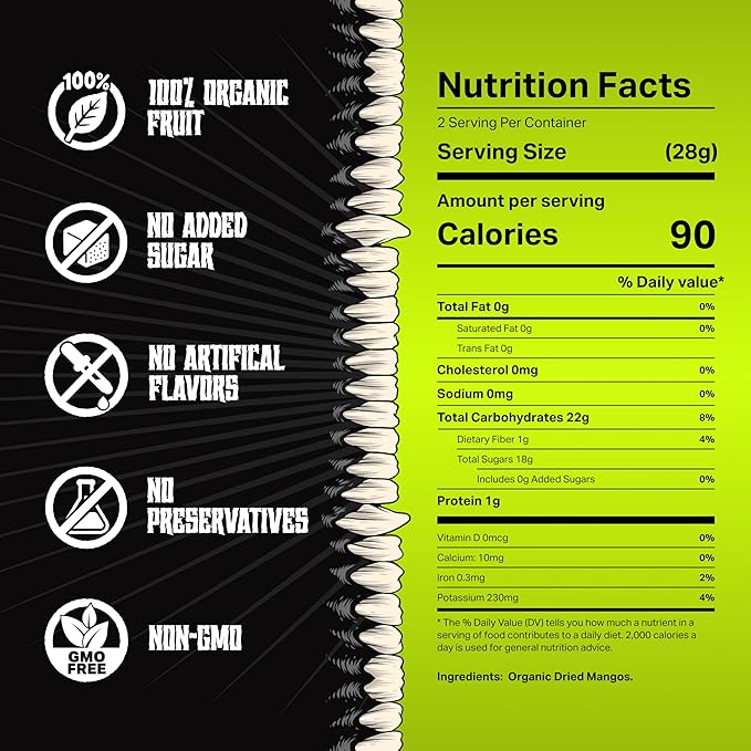 Mortal Munchies - Dried Fruit Mango and Apple (6 Pack 3 Oz) Real Fruit Snack Sweet and Chewy Fat-Free On-the-Go Snacks Healthy Snack for Adults Non-GMO No Added Sugar (Mango)