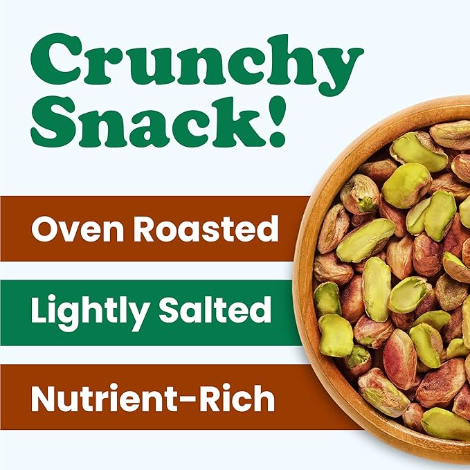 Food to Live Pistachios Halves and Pieces Roasted and Salted 1 Pound – Crunchy Delicious and Nutrient-Rich Snack High in Protein and Fiber Nuts Perfect for On-the-Go Salads or Baking Vegan K