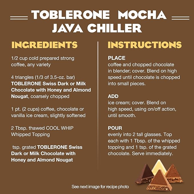 Toblerone Swiss Milk Chocolate Candy Bars with Honey and Almond Nougat 20-3.52 oz Bars