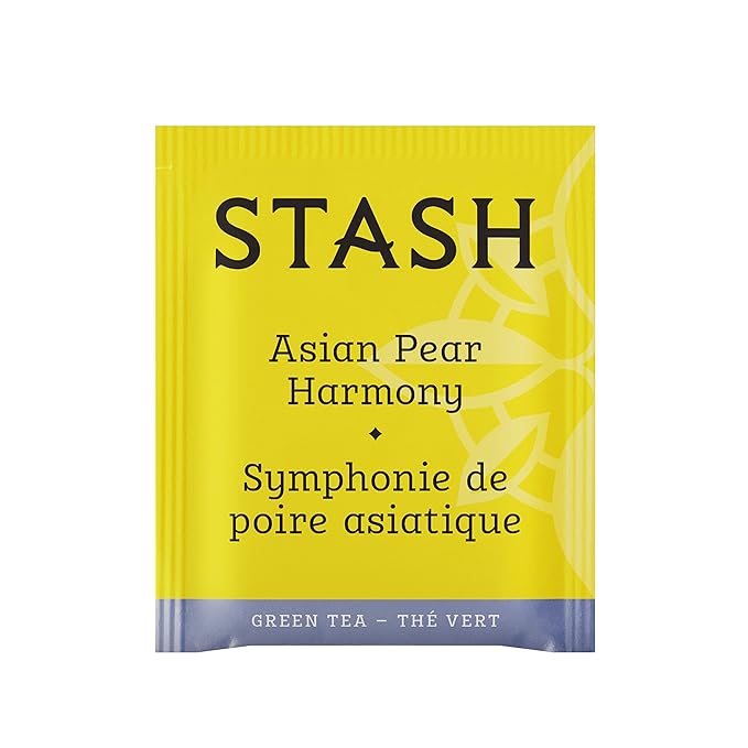Stash Tea Asian Pear Harmony Green Tea - Caffeinated Non-GMO Project Verified Premium Tea with No Artificial Ingredients 100 Count (BULK PACKAGING)