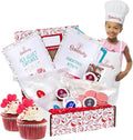 Baketivity Kids Baking Set Meal Cooking Party Supply Kit for Teens Real Fun Little Junior Chef Essential Kitchen Lessons Includes Pre-Measured Ingredients (Baketivity Kit Red Velvet)