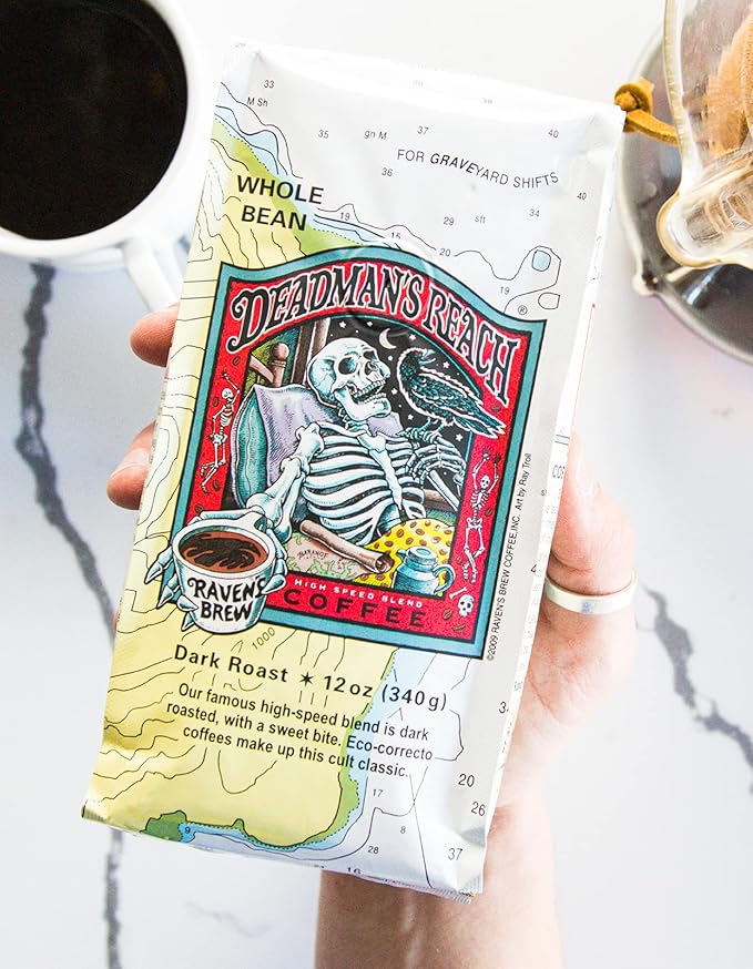 Raven's Brew Coffee 12 oz - Dark Roast - High Speed Blend with a Sweet Bite (Ground 5 LB)