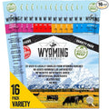 Wyoming All-Natural Grass-Fed Beef Sticks Bulk-Nitrate Free Jerky Meat Stick-No Artificial Ingredients-Clean Tasty Meat Snacks-Angus Beef Sticks Individually Wrapped-16pk