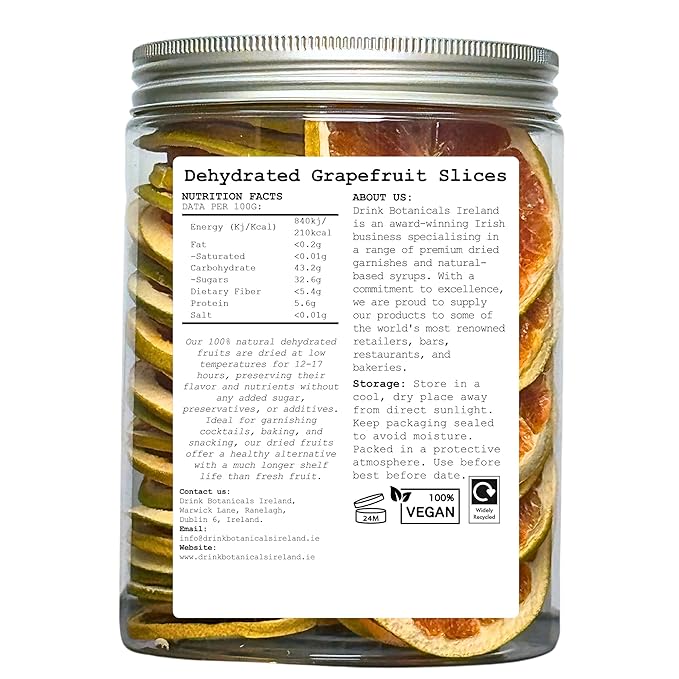 Dried Grapefruit Slices (140G) &amp Dried Blood Orange Slices (150G) Combo Pack for Cocktails Drinks Baking &amp Desserts