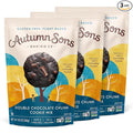 Autumn Sons Baking Co. Gluten Free Double Chocolate Chunk Cookie Mix. Vegan Plant Based Baking Mix. Top 9 Allergen Free. Dairy Free Nut Free Soy Free Non GMO 9.3 oz (Pack of 3)