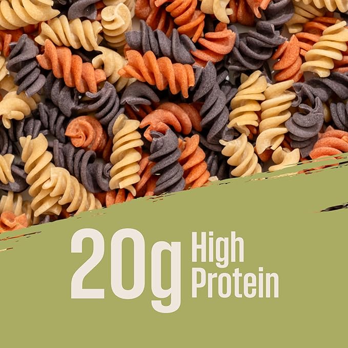 Care Free Kitchen Rotini Keto Pasta Noodles Variety 3-Pack (8 oz. Bags) Plain Sundried Tomato Roasted Garlic 20g High Protein Low Carb 2g Net Carbs 26g High Fiber