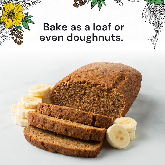 Breakfast Duo - Vegan Pancake &amp Waffle Mix 8.9 Oz Pack and Vegan Banana Bread Mix 10 Oz Pack For Paleo &amp AIP Diets Breakfast Food