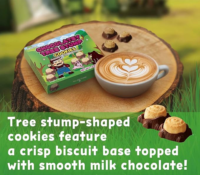 Bourbon Chocolatey Tree Stump Cookies 10-Pack – Japanese Stump-Shaped Biscuits with Rich Chocolate Filling