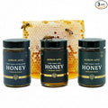 Aurum Apis Raw Yemeni Honey Gift Box – Authentic Sidr Sumar &amp Wildflower Honey | 100% Raw Unfiltered Hand-Harvested Non-GMO Smooth Texture &amp Rich Aroma (Pack of 3) – Each 330g Honey Jar
