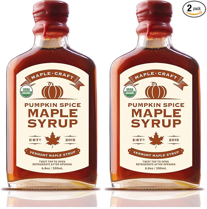 Maple Craft Foods Pumpkin Spice Vermont Maple Syrup (Organic) (Pack of 2)