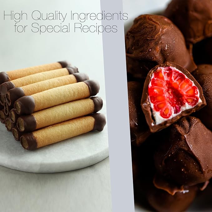 Premium Italian Melting Chocolate Candy Melts 5 Lbs | Only 5 Natural Ingredients | GMO and Gluten Free | Milk DeLuxe Compound Choco | Milk Chocolate Wafers | Resealable Pack | Perfect for Chocolate Fo