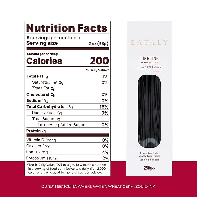 Eataly Flavored Pasta Bundle Pack Linguine1- with Squid Ink 1- with Truffle 1- with Lemon &amp Pepper Pasta Noodles -8.8 oz. Box Each