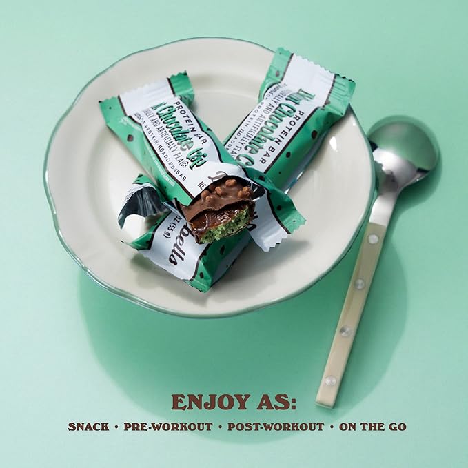 Barebells Mint Chocolate Crisp Protein Bar – 20g Protein – No Added Sugar – 12 x 55g High Protein Snack – Post Workout Snack