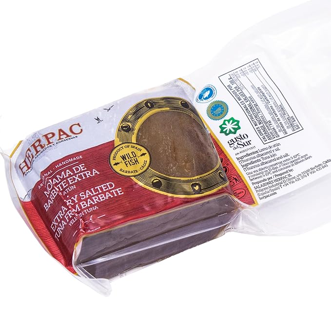 Mojama Dry-Cured Tuna Jerky - 10.23 oz / 289g | Premium Spanish Delicacy Artisan-Crafted Tuna by HERPAC
