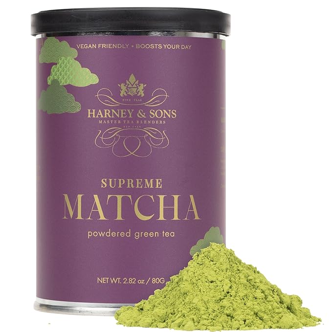 Harney &amp Sons Supreme Matcha 80 gram tin 2.82 ounces Powdered Green Tea for Everyday Matcha Lattes Baking