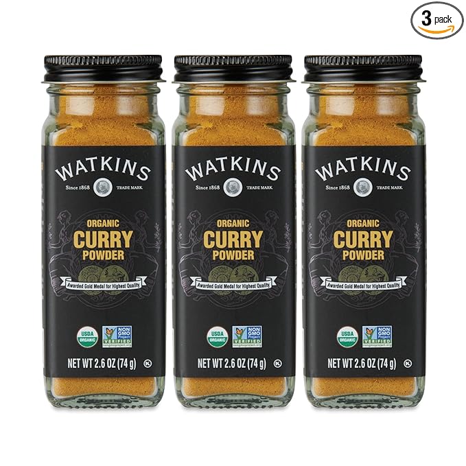 Watkins Organic Curry Powder 2.6 Ounce Jar 3-Pack